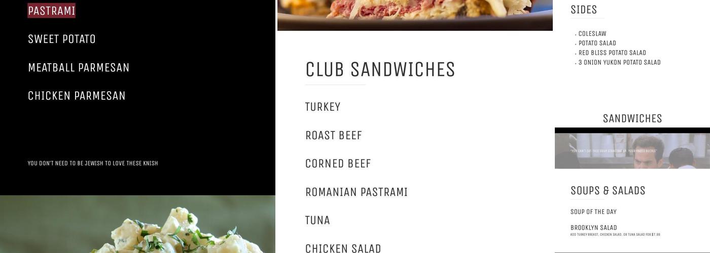 Evan's New York Style Deli Menu