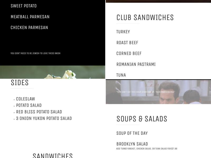 Evan's New York Style Deli Menu