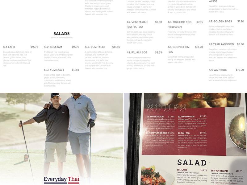 Everyday Thai Menu