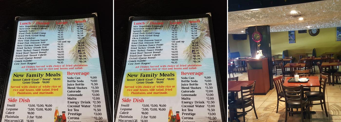 Excell Restaurant Menu