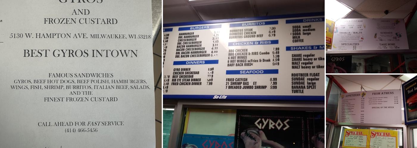 Express Gyros Menu