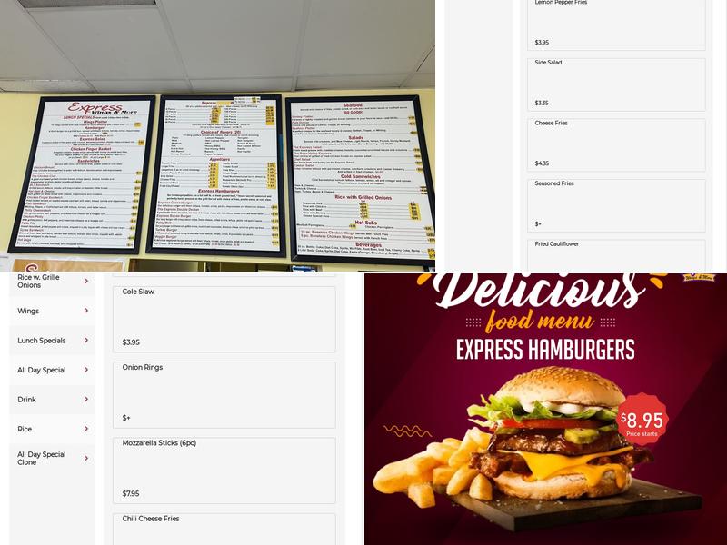 Express Wings & More Menu
