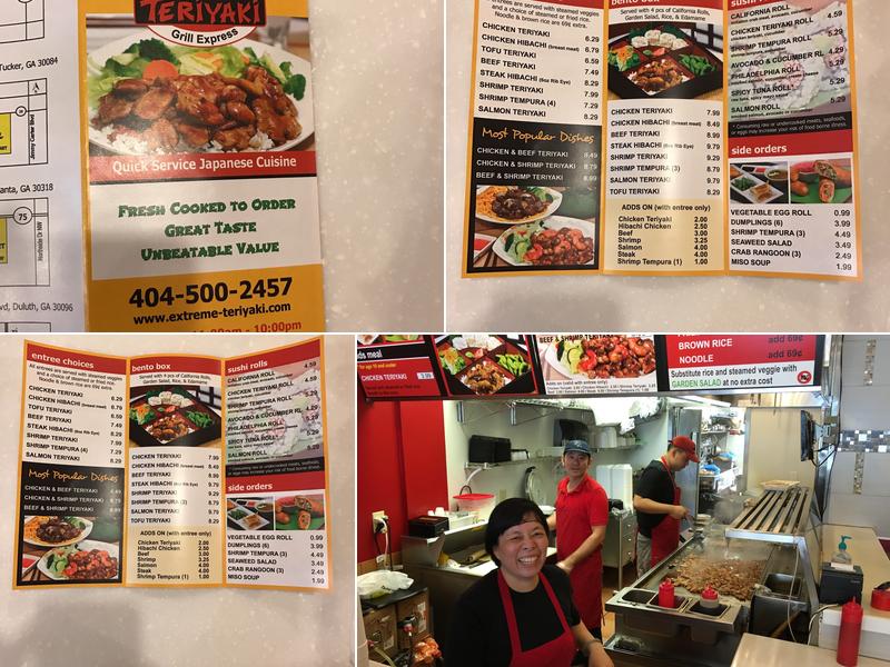 Extreme Teriyaki at Cascade Crossing Menu