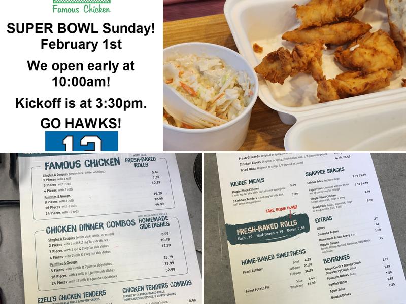 Ezell's Famous Chicken Menu