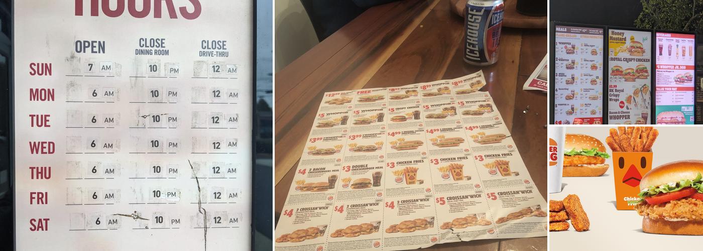 Burger King Menu