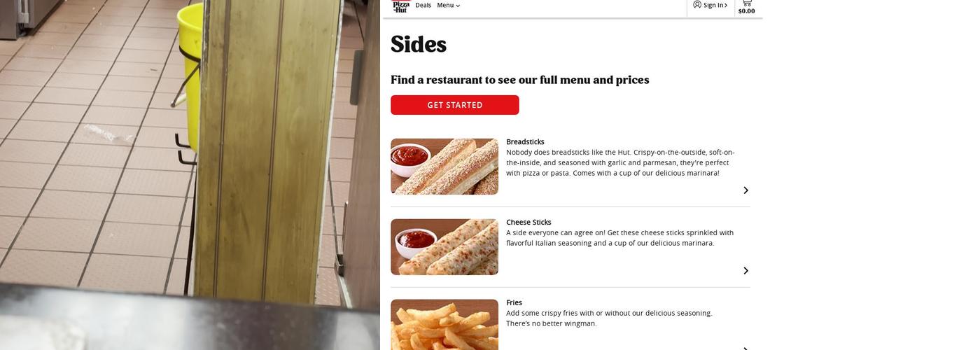 Pizza Hut Menu