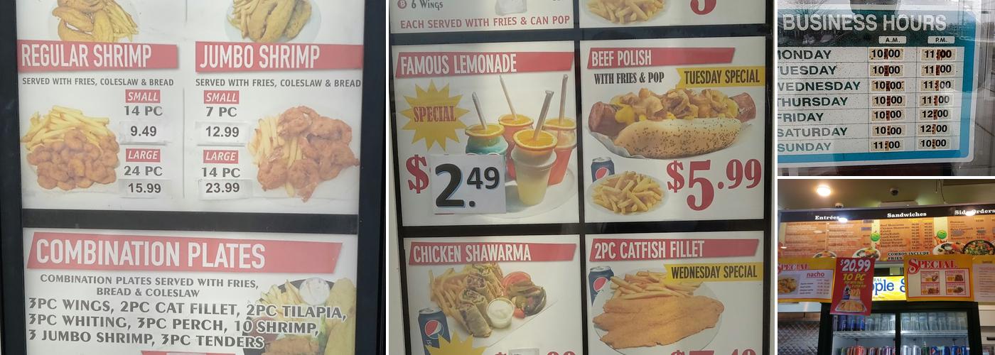 Famous Steak & Lemonade Menu