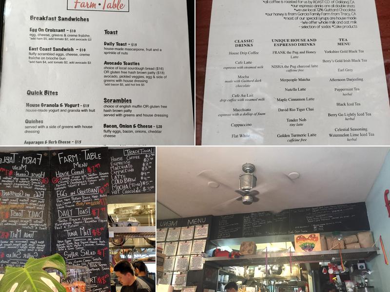 Farm : Table Menu