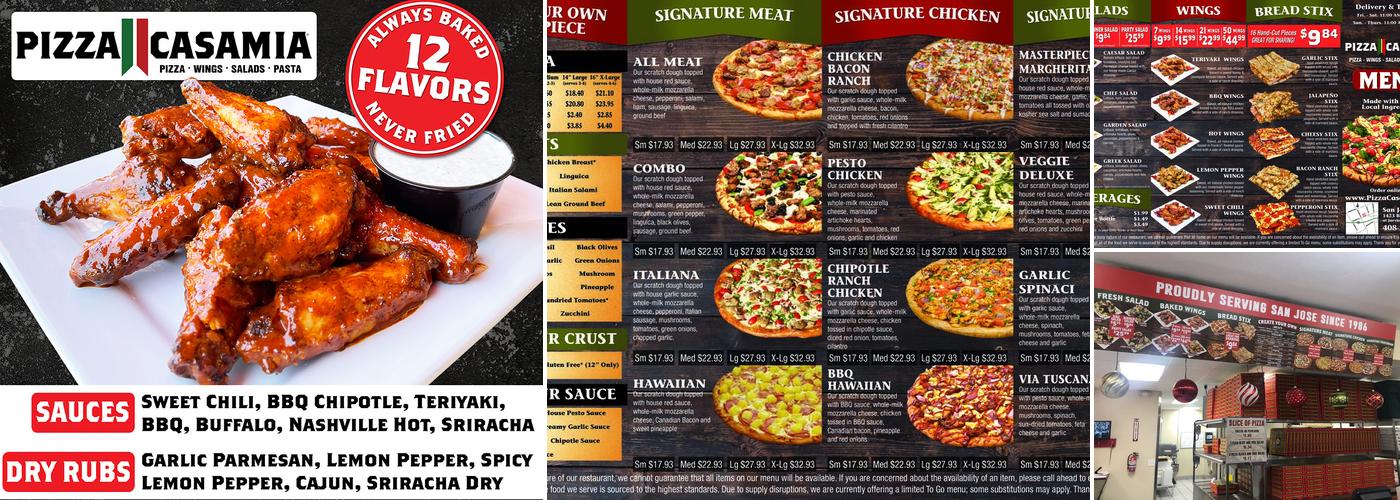 Fast Pizza Menu