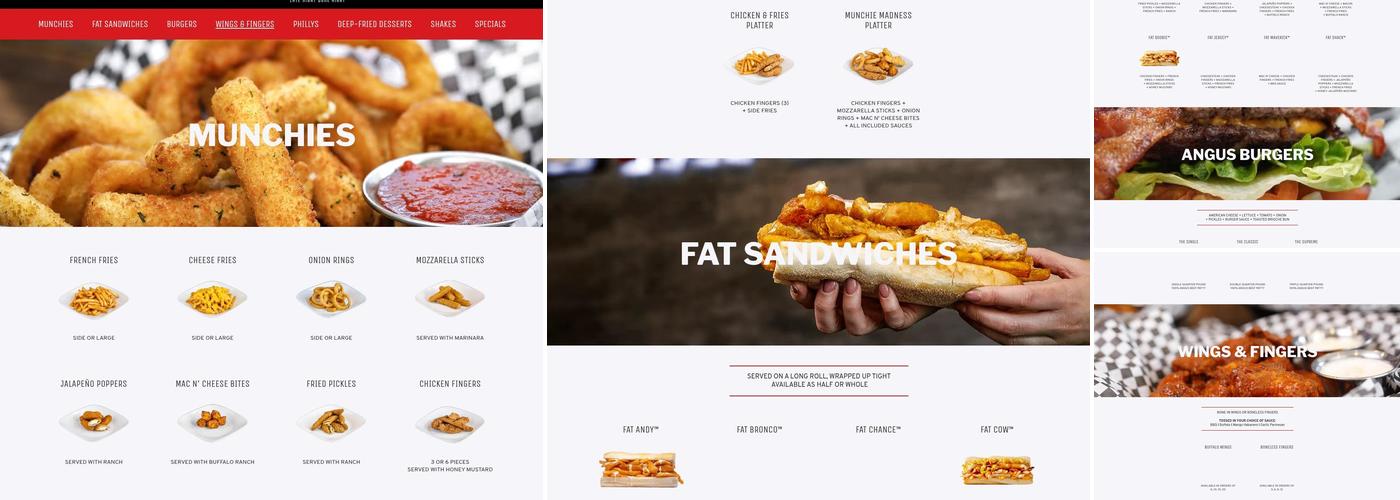 Fat Shack Menu