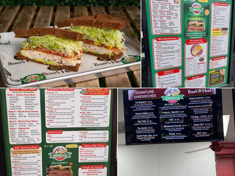 Fatboy's Deli & Spirits Menu