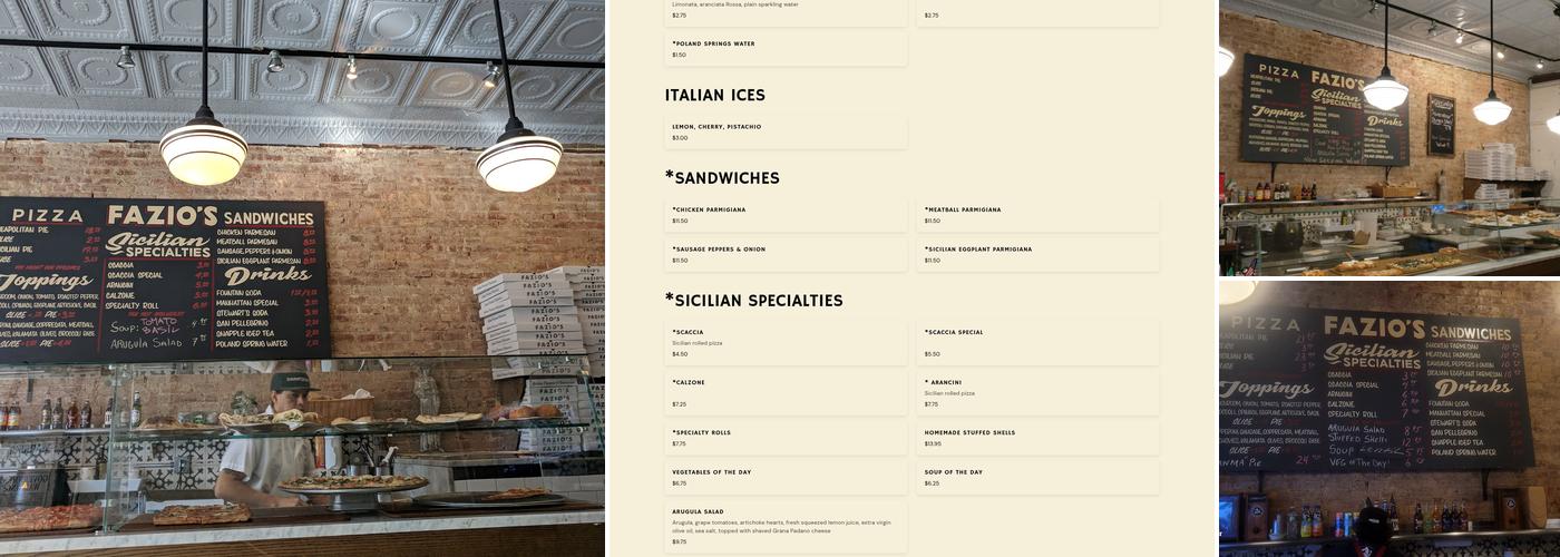 Fazio's Menu
