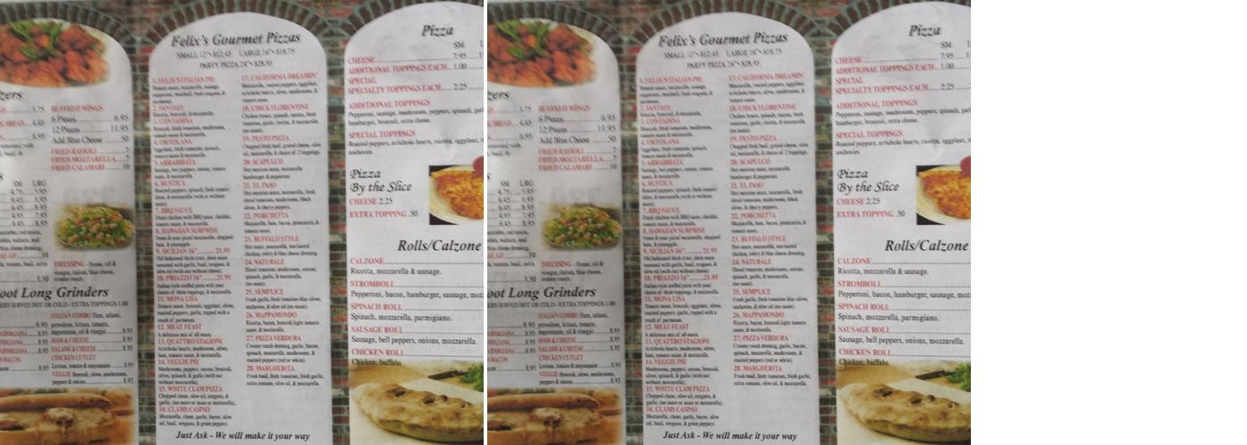 Felix's Family Restaurant Menu