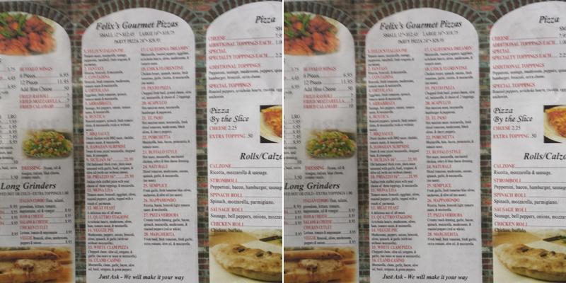 Felix's Family Restaurant Menu