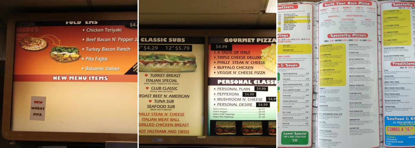 Fernando's Cafe Menu