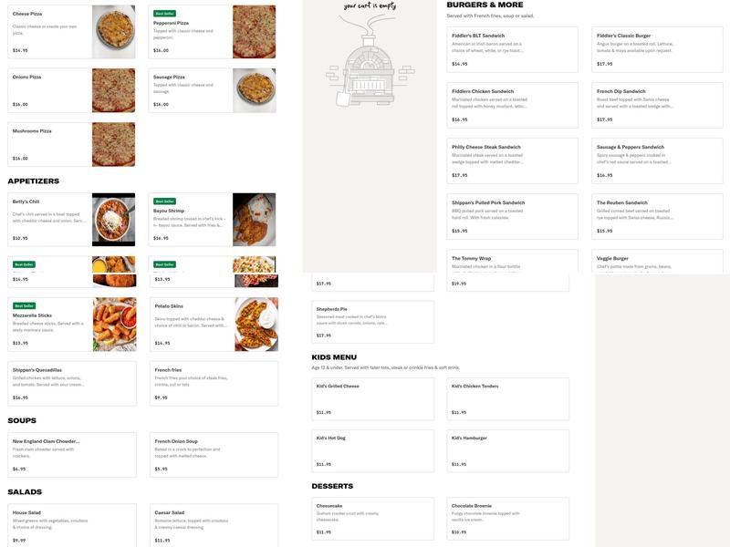 Fiddler's Green Menu