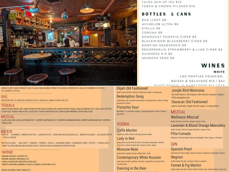 Fiddlesticks Pub Menu