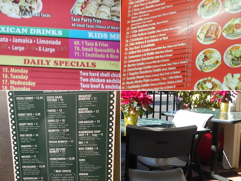 Fiesta Taco Menu