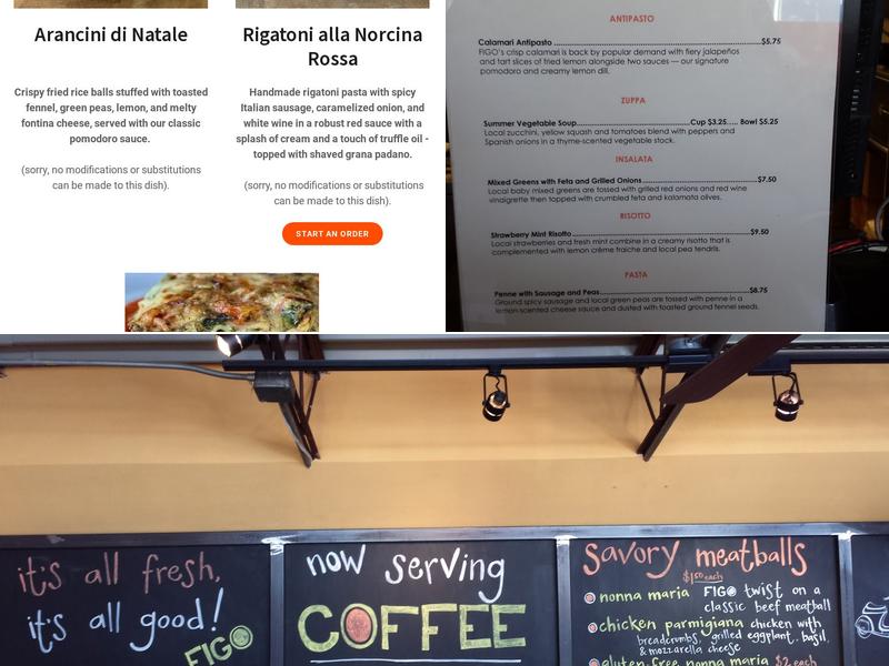 FIGO Pasta Upper Westside/Buckhead Menu