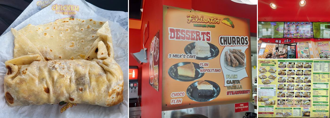 Filiberto's Mexican Food Menu