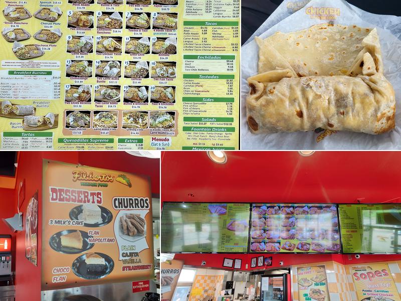 Filiberto's Mexican Food Menu
