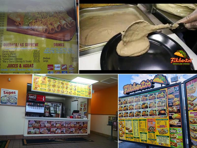 Filiberto's Mexican Food Menu