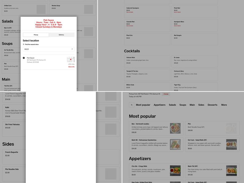 Fish Sauce Menu