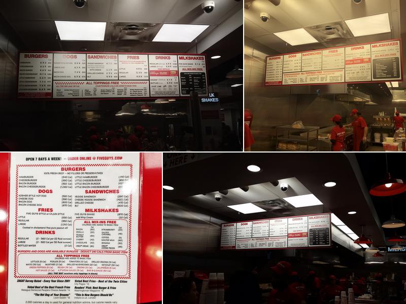 Five Guys Menu