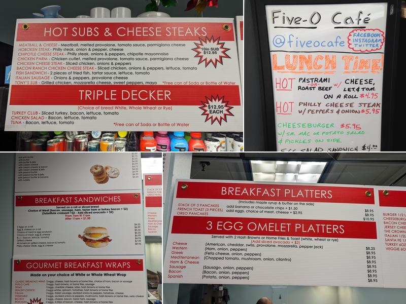 Five-O Cafe Menu