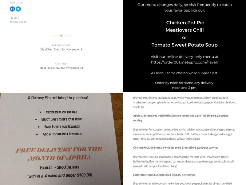 Flavah Catering Menu