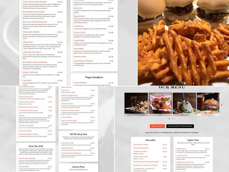 FlyBoy Brewery & Pub Menu