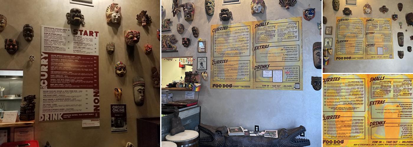 Foo Dog Curry Traders Menu