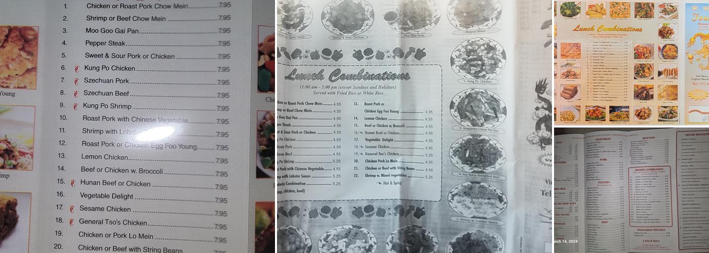 Foon's Menu