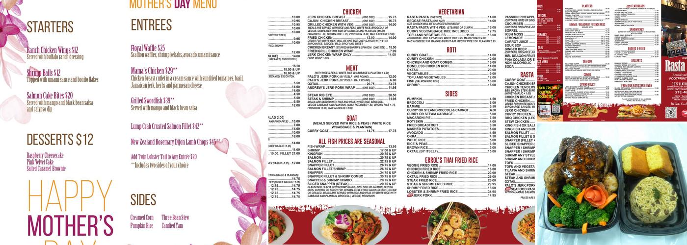 Footprints Cafe Express Menu