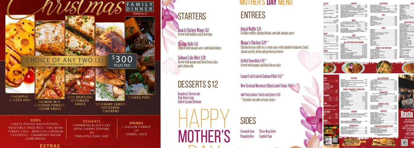 Footprints Cafe Express Menu