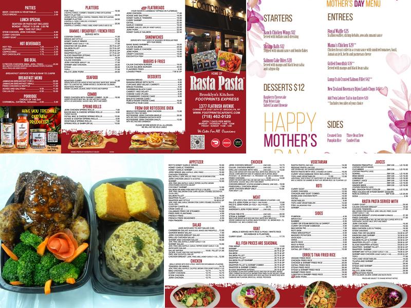 Footprints Cafe Express Menu