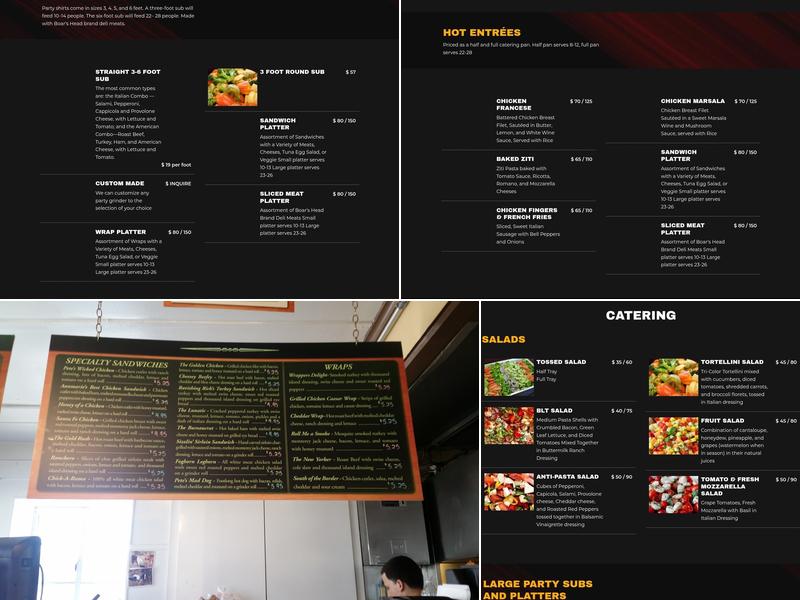 For Pete's Sake Delicatessen Menu