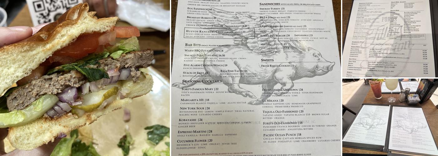 Ford's Filling Station Menu