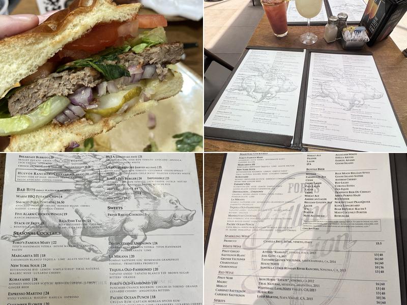 Ford's Filling Station Menu