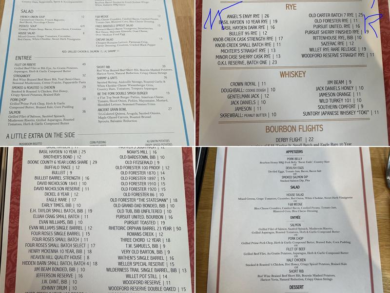 Fork & Barrel Menu