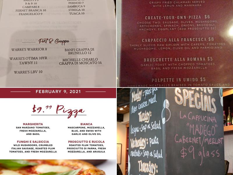 Francesca's Bryn Mawr Menu