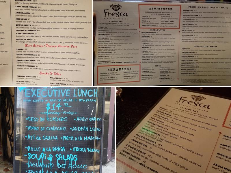 Fresca Menu