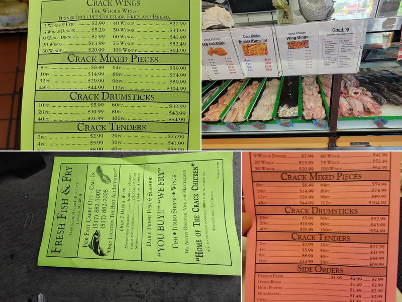Fresh Fish & Fry - Crack Chicken Menu