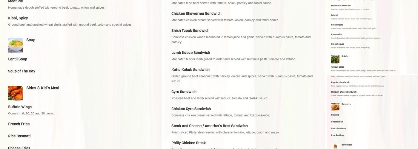 Fresh Med Menu
