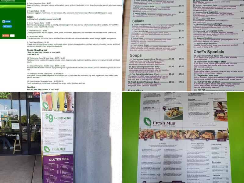 Fresh Mint Menu