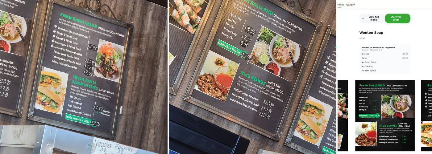 Fresh Rolls Fircrest Menu
