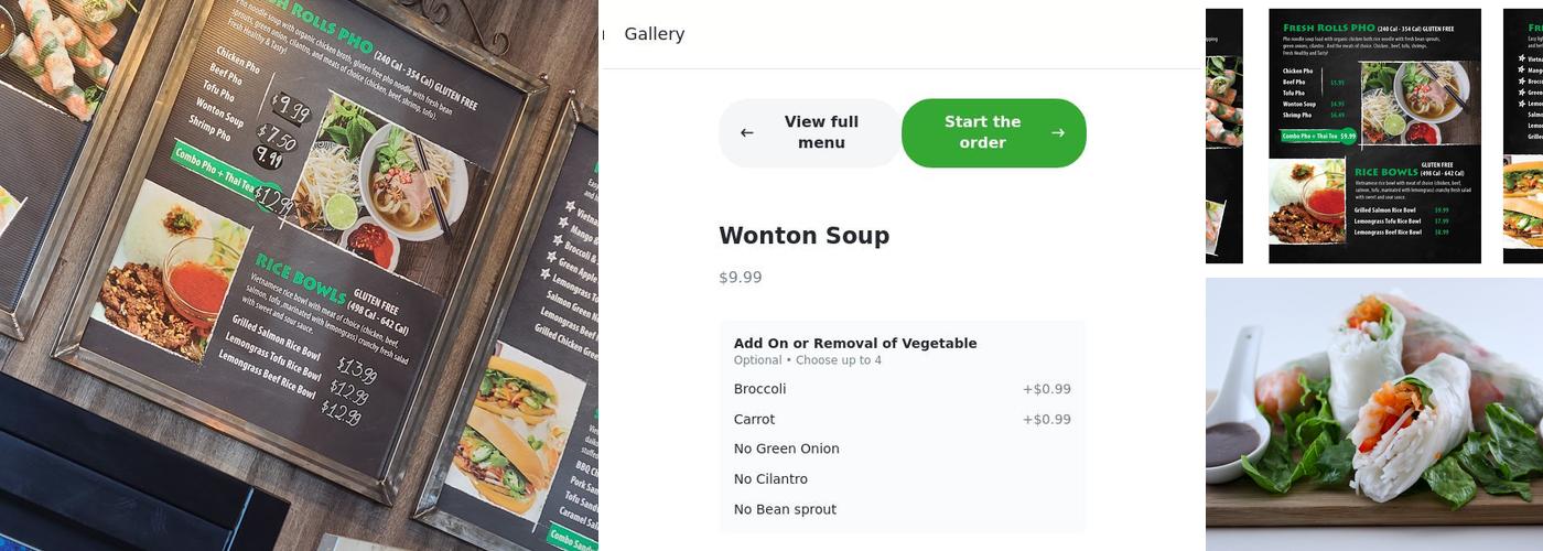 Fresh Rolls Fircrest Menu