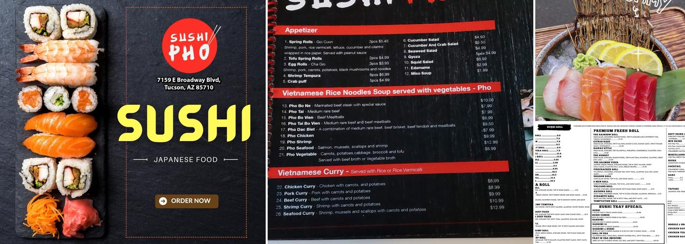 Fresh Sushi Pho Menu