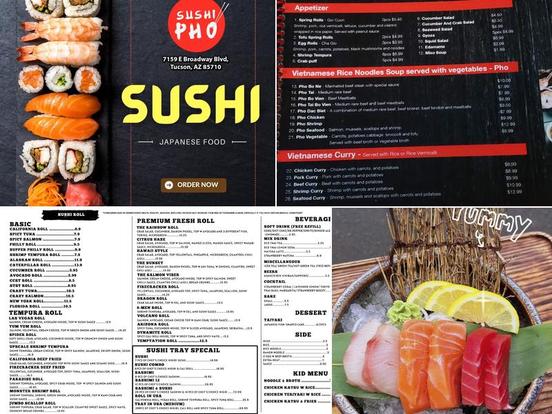 Fresh Sushi Pho Menu