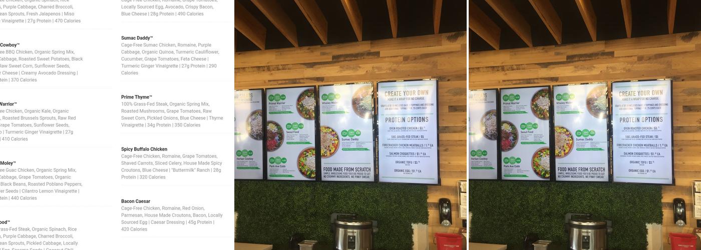 Freshbox Menu
